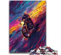 Puzzle per adulti con motociclisti fantastici, difficili da completare ma divertenti e divertenti, decorazioni e regali unici per la casa 26x38cm