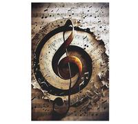 Puzzle Per Adulti Con Musical Note 1000 Pezzi Altamente Impegnativo Puzzles in Legno Regali Per Bambini Giochi Per Famiglie 78×53cm