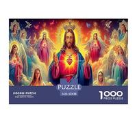 Puzzle per adulti con natività natalizia per la decompressione: Ritratto di Gesù Cristo Gioco educativo Sfida Decorazione murale 52x38 cm/1000 pezzi