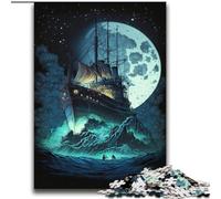 Puzzle per adulti con nave pirata oscura, 2000 pezzi, giocattolo educativo intellettuale decomprimente, gioco educativo per compleanni e Natale (70x100cm)