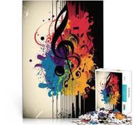 Puzzle per adulti con note musicali da 1000 pezzi, opera d'arte per alleviare lo stress, adatto per adolescenti dai 14 anni in su, 26 x 38 cm