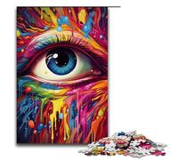 Puzzle per adulti con occhi fantasy colorati 1000 pezzi puzzle in legno per adulti e bambini dai 12 anni in su 1000 pezzi (75x50 cm)