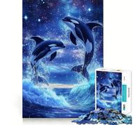 Puzzle per adulti con orca e onde assassine, 1000 pezzi, gioco per allenare la mente, rilassante e divertente, idea regalo per le vacanze (50x75cm)