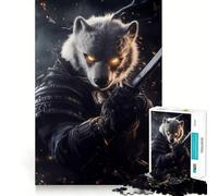 Puzzle per adulti con orso polare guerriero samurai, 1000 pezzi, gioco di logica, hobby silenzioso, taglio perfetto, regalo elegante (50x75cm)