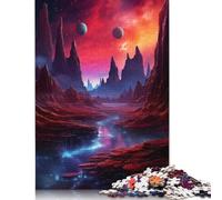 Puzzle per adulti con paesaggio alieno e fiume, decorazioni per la casa uniche, regali per adulti e adolescenti, 1500 pezzi (85x57 cm)