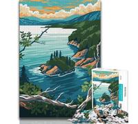 Puzzle per adulti con paesaggio del lago Baikal, 1000 pezzi, difficili da completare ma divertenti e spiritosi, decorazioni e regali unici per la casa, 38x26cm