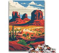Puzzle per adulti con paesaggio della Monument Valley, 1000 pezzi, attività per famiglie con poster abbinato e foglio di quiz per età 14+, 2000 pezzi (70x100cm)