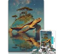 Puzzle per adulti con paesaggio dell'isola delle tartarughe, 1000 pezzi, decorazione da parete, regali unici per compleanni e Natale, adatti per bambini di età compresa tra 50x75cm