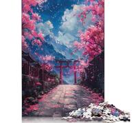 Puzzle per adulti con paesaggio di ciliegie giapponesi, 1000 pezzi, decorazioni per la casa, puzzle insoliti per adulti, per ragazzi e ragazze, 1000 pezzi (75x50 cm)