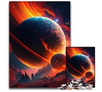 Puzzle per adulti con paesaggio di pianeti e universo, 1000 pezzi, in legno, perfetto come decorazione fai da te o regalo di compleanno, 50x75CM/19,68x29,52 pollici.