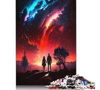 Puzzle per adulti con paesaggio galattico al tramonto, decorazioni per la casa uniche, regali per adulti e adolescenti, 1000 pezzi (75x50 cm)