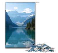 Puzzle per adulti con paesaggio lacustre e montano 1000 pezzi puzzle in legno per adulti e bambini dai 12 anni in su 1000 pezzi (75x50 cm).