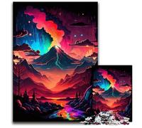 Puzzle per adulti con paesaggio montano, 1000 pezzi, in cartone, Halloween, Pasqua, Capodanno, 26X38CM/10,23x14,96 pollici