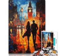 Puzzle per adulti con paesaggio urbano di Londra dipinto a olio 1000 pezzi regali per adulti giochi educativi decorazione per la casa collezione di artisti belle arti (26x38cm)