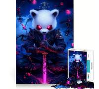 Puzzle per adulti con panda, samurai e guerrieri, 1000 pezzi, ideale per rafforzare la memoria, rilassarsi e divertirsi, con bordi di qualità, perfetto come regalo per le festività (38x52cm)