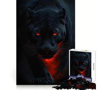 Puzzle per adulti con Pantera Nera dagli occhi luminosi, 1000 pezzi Stimola la capacità di ragionamento, ideale per momenti di relax, con bordi precisi Un'elegante idea regalo per Natale (38x52cm)