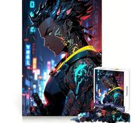 Puzzle per adulti con personaggio cyborg cyberpunk anime, 1000 pezzi, per allenamento della memoria, svago tranquillo, taglio perfetto, ideale per le vacanze (50x75cm)