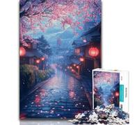 Puzzle per adulti con pittura di paesaggi giapponesi, 1000 pezzi, aiuta il cervello a esercitare i giocattoli avvincenti per coltivare la pazienza, adatto alle coppie, 38x26cm