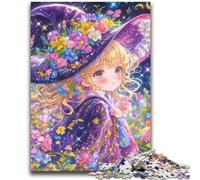 Puzzle per adulti con protagonista una ragazza maga, giocattolo educativo intellettuale decomprimente, regalo di compleanno, regali, arte murale (70X100cm)