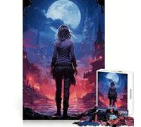 Puzzle per adulti con ragazza anime cacciatrice di vampiri, 1000 pezzi, esercizio mentale, piacevole svago, taglio preciso, regalo di compleanno (38x26cm)