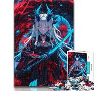 Puzzle per adulti con ragazza anime e drago, 1000 pezzi, per adolescenti, gioco stimolante e interazione tra genitori e figli, 26x38cm