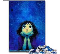 Puzzle per adulti con ragazza che guarda il cielo, puzzle impegnativi 50x75cm, relax e sfida, decorazioni per la casa colorate, amici
