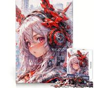 Puzzle per adulti con ragazza cyborg anime, 1000 pezzi, esercizio fisico intelligente, rilassante, bordi precisi, regalo per le vacanze (38x52cm)