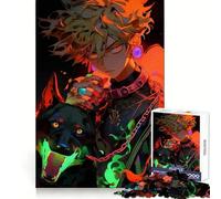 Puzzle per adulti con ragazzo anime e lupo, 1000 pezzi, allenamento della memoria, svago tranquillo, taglio perfetto, ideale per le vacanze (50x75cm)