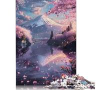 Puzzle per adulti con riflessione del monte Fuji, giocattolo per sfida relax, puzzle per adulti per donne e bambini dai 12 anni in su, 1500 pezzi (85x57 cm)