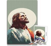 Puzzle per adulti con ritratto di Gesù Cristo, 1000 pezzi, divertente gioco di apprendimento e allenamento del cervello, fantastico regalo a sorpresa unico, dimensioni 50x75cm