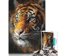 Puzzle per adulti con ritratto di tigre, 1000 pezzi, gioco educativo per compleanni e Natale, dai 14 anni in su, 26x38cm
