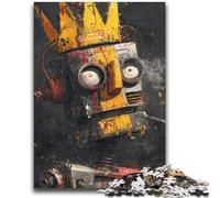 Puzzle per adulti con robot nello stile di Basquiat, 1000 pezzi, aiutano il cervello a esercitare i giocattoli avvincenti per coltivare la pazienza e l'interazione genitore-figlio (38x52cm)