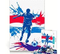 Puzzle per adulti con sagoma di calciatore olandese, 1000 pezzi, gioco stimolante per la mente, ideale per il relax, con taglio di qualità e regalo prezioso (38x52cm)