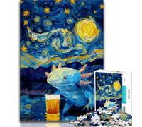 Puzzle per adulti con salamandra nel cielo notturno 1000 pezzi per adulti e adolescenti perfetto per trascorrere il tempo in casa e migliorare l'amore tra coppie (50x75cm)