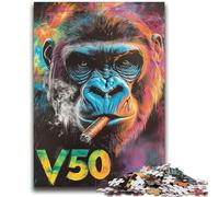 Puzzle per adulti con scimpanzé fumatore, 2000 pezzi, difficili da completare ma divertenti e divertenti, decorazioni e regali unici per la casa (70x100cm)