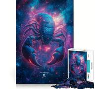 Puzzle per adulti con segno zodiacale Scorpione, 1000 pezzi, gioco per allenare la mente, rilassante, da assemblare, artistico, regalo (38x26cm)