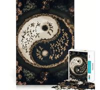 Puzzle per adulti con simbolo Yin Yang,1000 pezzi,gioco cognitivo a incastro perfetto,senza spazi vuoti,attività rilassante per la pausa mentale (50x75cm)