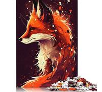 Puzzle per adulti con simpatici animali e cartoni animati, a forma di volpe, da incastrare perfettamente, fantastici puzzle per adulti, per adolescenti, 1000 pezzi (75x50 cm)