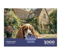 Puzzle per adulti con simpatici cani per la decompressione: Cocker Spaniel di Cottage Educational Game Challenge Decorazione da parete 52x38 cm/1000 pezzi
