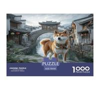 Puzzle per adulti con simpatico cane domestico per la decompressione: cane del tradizionale gioco educativo asiatico Bridge 1000 pezzi 70x50 cm/1000 pezzi