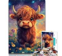 Puzzle per adulti con simpatico cucciolo di yak, 1000 pezzi, per adulti e adolescenti, perfetto per trascorrere il tempo in casa e migliorare l'amore tra coppie, 26x38cm