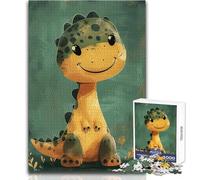 Puzzle per adulti con simpatico dinosauro acquerello, 1000 pezzi, gioco educativo per stimolare la mente, valore sentimentale, dimensioni 50x75cm