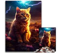 Puzzle per adulti con simpatico gatto seduto su Marte,1000 puzzle impossibili per adulti e adolescenti,serata di giochi in famiglia,idea regalo stimolante per il cervello,50x75cm/19,68x29,52 pollici