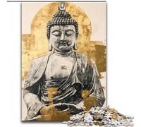 Puzzle per adulti con statua del Buddha dorato, 1000 pezzi, giochi divertenti, ogni pezzo è unico - Gioco divertente e stimolante per tutta la famiglia (26x38cm)
