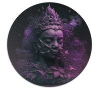 Puzzle per adulti con statue di Buddha, 1000 pezzi, puzzle rotondo, 1000 pezzi, perfetto per adolescenti e decorazioni per la casa, 67,5x67,5 cm