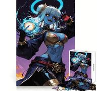 Puzzle per adulti con strega dalla pelle blu e sfera magica, 1000 pezzi per un allenamento mentale, divertimento senza stress, bordi nitidi, regalo premuroso (50x75cm)