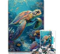 Puzzle per adulti con tartarughe marine 1000 pezzi per adulti e adolescenti gioco stimolante e interazione genitore-figlio in famiglia (50x75cm)