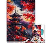 Puzzle per adulti con templi giapponesi, 1000 pezzi, aiuta il cervello a esercitare i giocattoli avvincenti per coltivare la pazienza, adatto alle coppie, 50x75cm