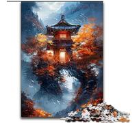 Puzzle per adulti con templi giapponesi, 1000 pezzi, giochi divertenti per famiglie, attività divertenti a casa, regalo di compleanno, regali da viaggio (50x75cm)