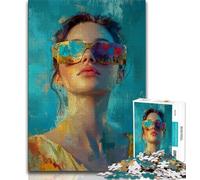 Puzzle per adulti con una bellissima donna, 1000 pezzi, gioco stimolante, ogni pezzo è unico, gioco stimolante e divertente per tutta la famiglia, 50x75cm